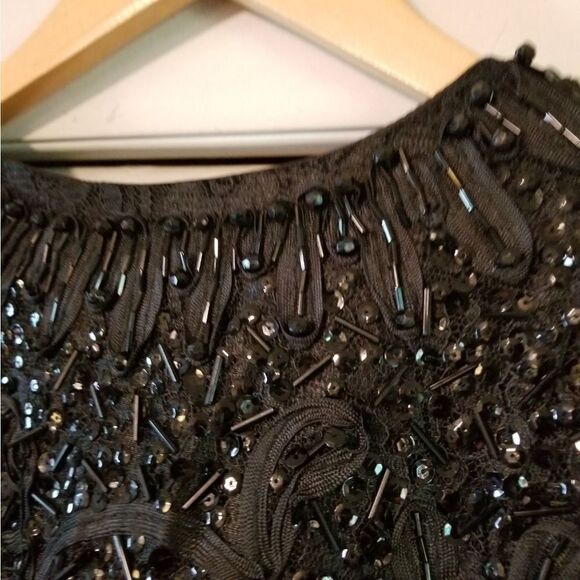 VintageHarzfeld's Kansas City Black Beaded Vest - Picture 7 of 10